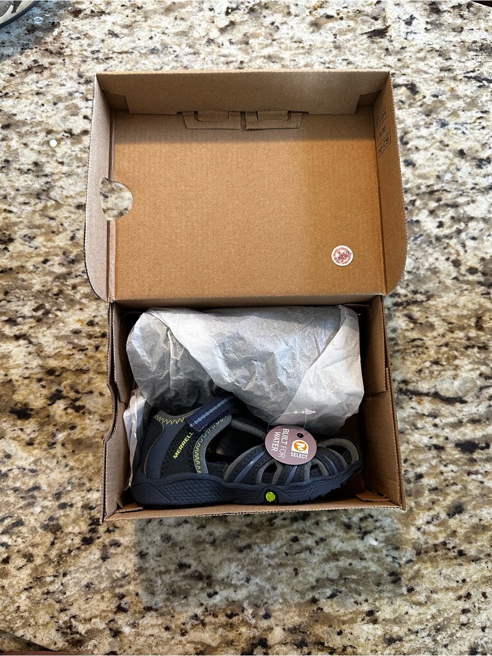 Merrell Kids Navy and Gray Closed-Toe Active Sandals - Picture 7 of 9